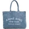 imageANINE BING Womens Leo Denim ToteShadow Blue