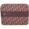 imageWHAT GOES AROUND COMES AROUND Womens PreLoved Dior Oblique Jacquard PouchBurgundy