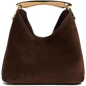 Elleme Women’s Boomerang Small Suede Bag(Brownie)