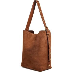 Madewell Women’s The Essential Bucket Tote in Suede(Soft Mahogany)