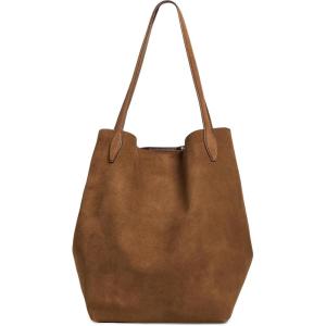 Madewell Women’s The Oversized Shopper Tote in Soft Grain Suede(Dried Acorn)