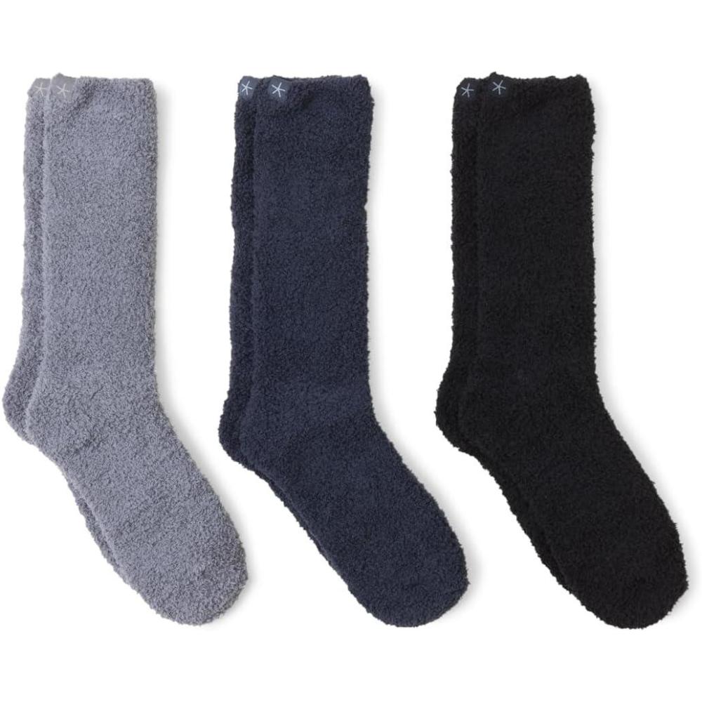 imageBarefoot Dreams Womens CozyChic 3 Pair Socks SetBlack Multi