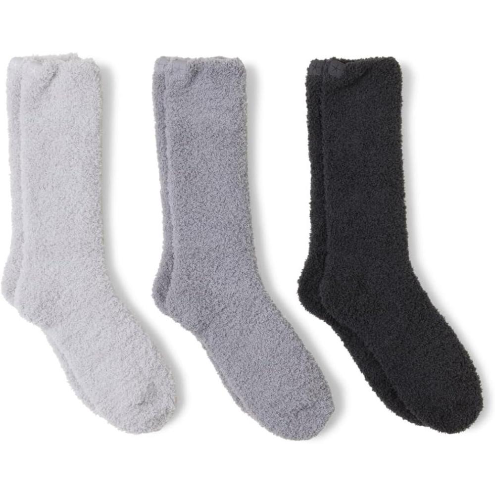 imageBarefoot Dreams Womens CozyChic 3 Pair Socks SetCarbon Multi