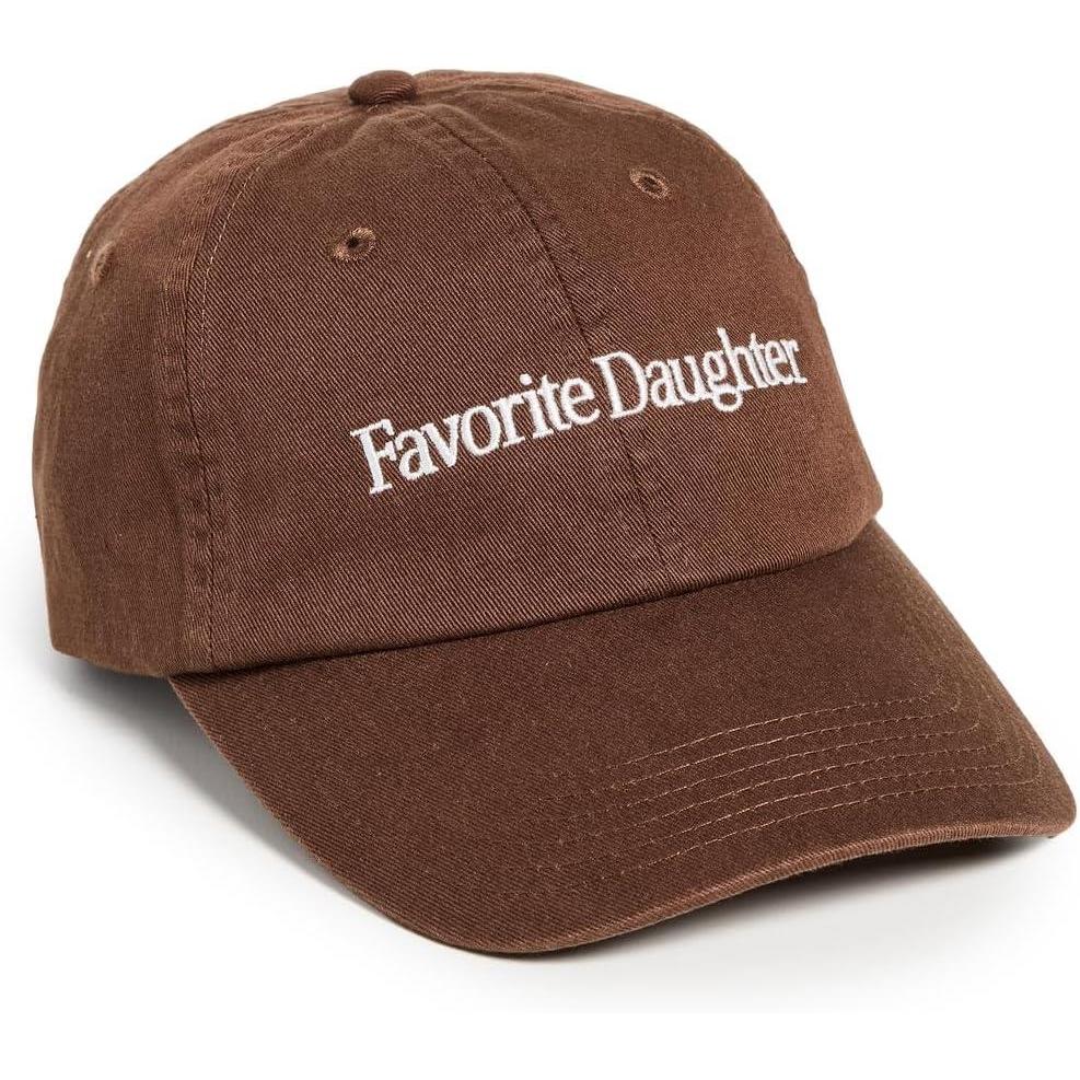 imageFavorite Daughter Womens Classic Logo Baseball CapBrownWhite