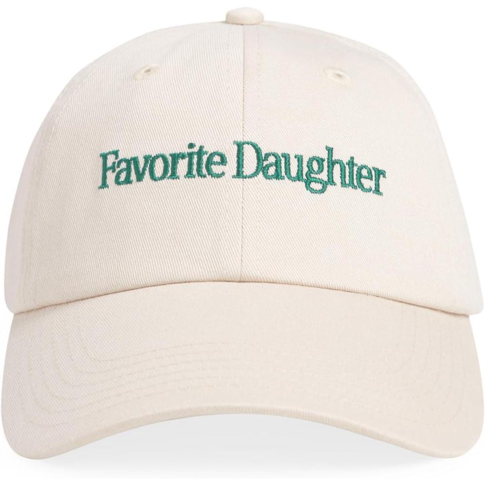 imageFavorite Daughter Womens Classic Logo Baseball CapKhaki W Green