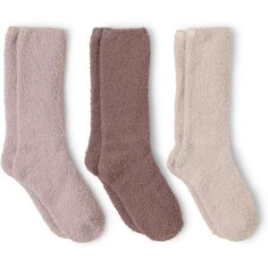 Barefoot Dreams Women’s CozyChic 3 Pair Socks Set(Agate Multi)