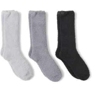 Barefoot Dreams Women’s CozyChic 3 Pair Socks Set(Carbon Multi)