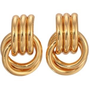 Heaven Mayhem Mini Knot Earrings – Sculptural Twisted Design – Lightweight(Knot Gold)