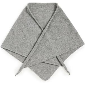 LELET NY Women’s Simone Cashmere Bandana Triangle Scarf(Heather Grey)