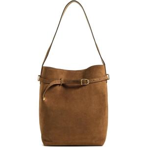 Madewell Women’s The Essential Belted Bucket Tote In Suede(Dried Acorn)