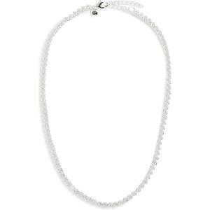 Madewell Women’s The Tennis Collection Bezel Set Crystal Necklace(Polished Silver)