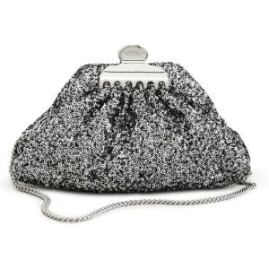 Marc Jacobs Women’s The Sequin Glam Small Clutch(Silver)
