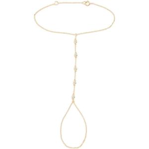 SHASHI Women’s Emily Diamond Hand Chain(Gold)