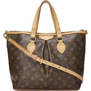 WHAT GOES AROUND COMES AROUND Women’s Pre-Loved Louis Vuitton Monogram Palermo PM Tote(Brown)