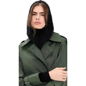 Vince Women’s Brushed Cashmere Balaclava Hat(Black)