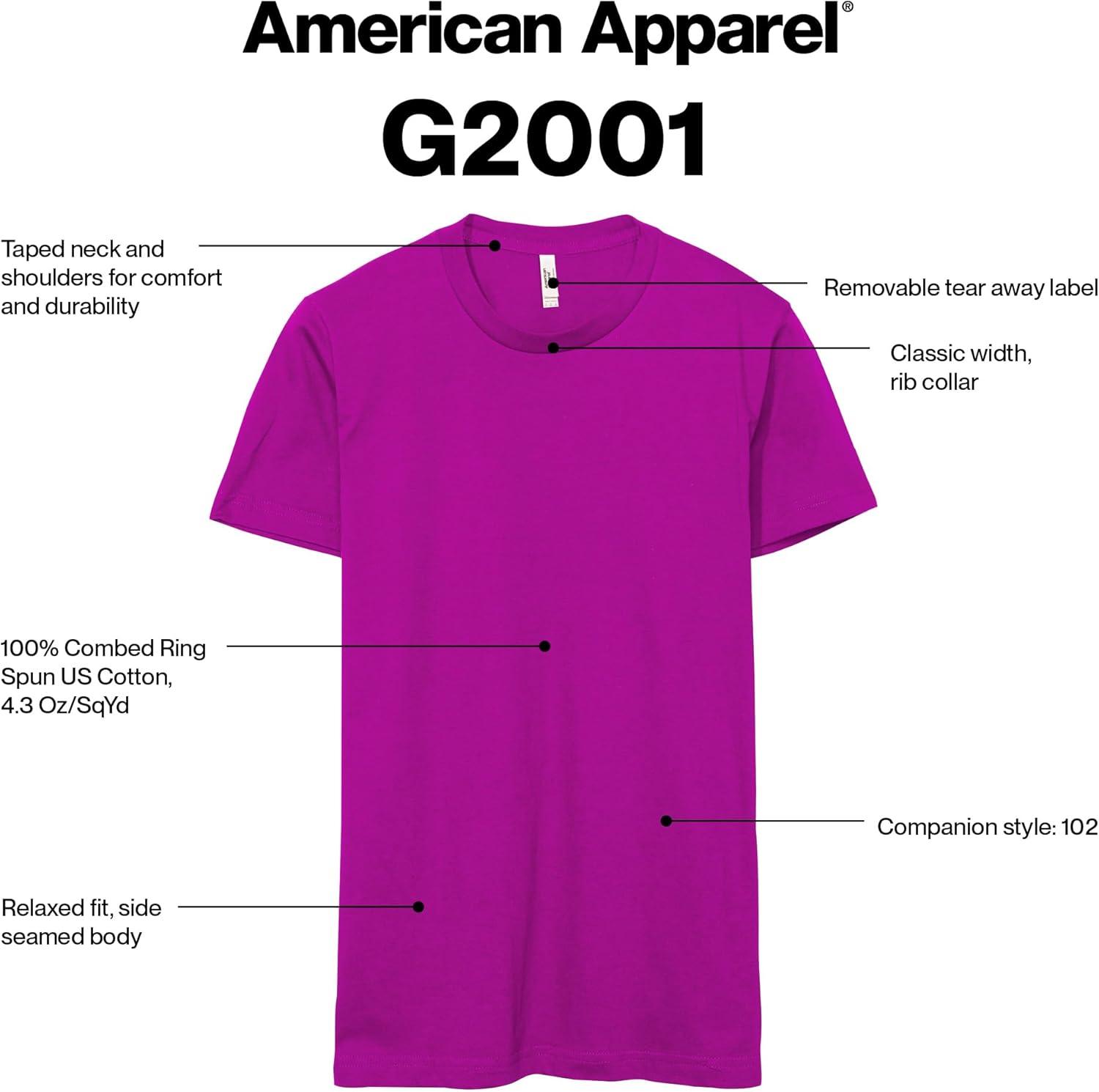 imageAmerican Apparel UnisexAdult Fine Jersey TShirt Style G2001 MultipackCream 2pack