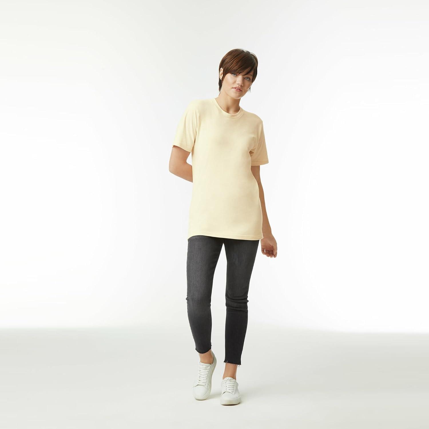 imageAmerican Apparel UnisexAdult Fine Jersey TShirt Style G2001 MultipackCream 2pack