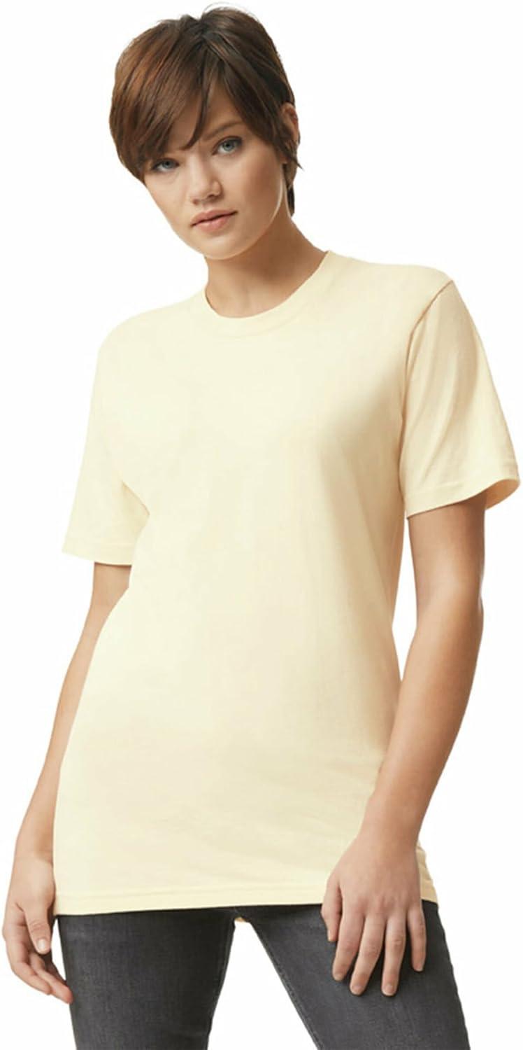 imageAmerican Apparel UnisexAdult Fine Jersey TShirt Style G2001 MultipackCream 2pack