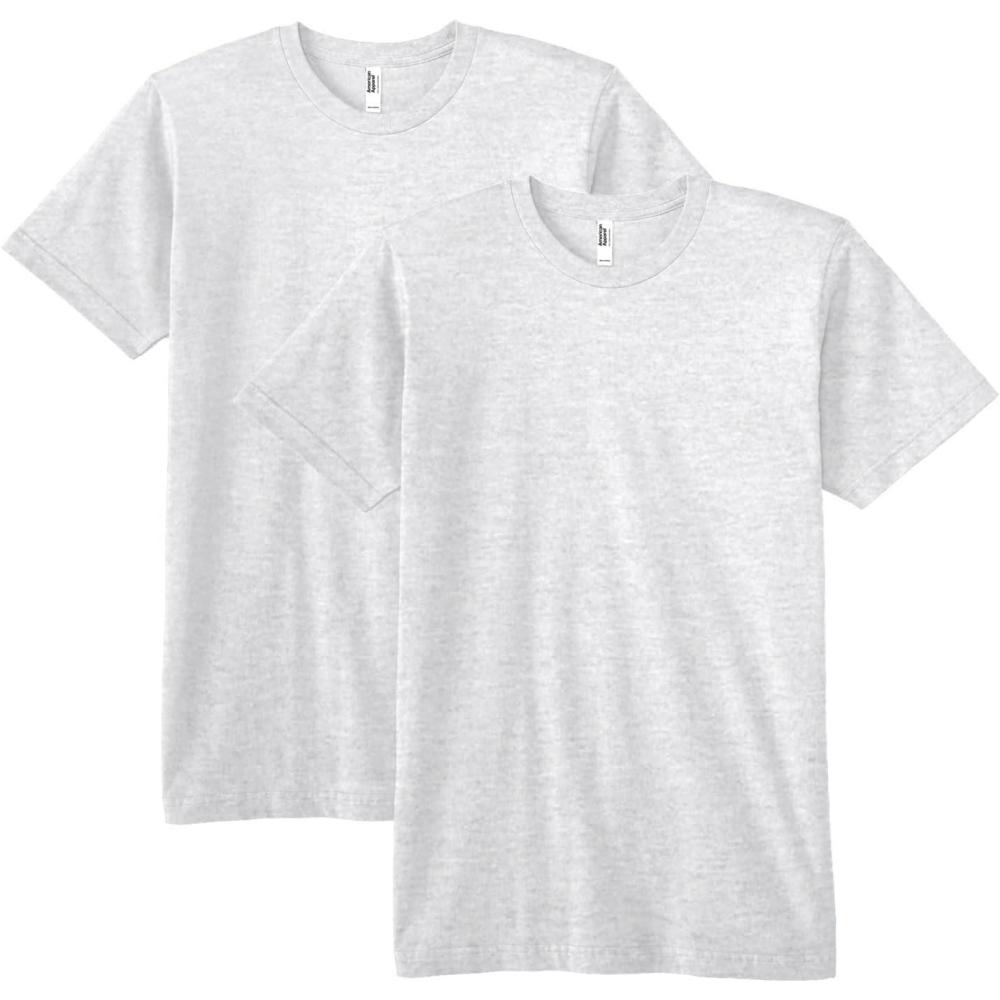 imageAmerican Apparel UnisexAdult Fine Jersey TShirt Style G2001 MultipackAsh Grey 2pack