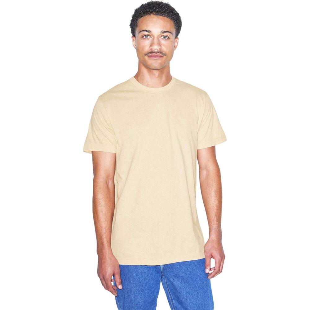 imageAmerican Apparel UnisexAdult Fine Jersey TShirt Style G2001 MultipackCrme 2pack