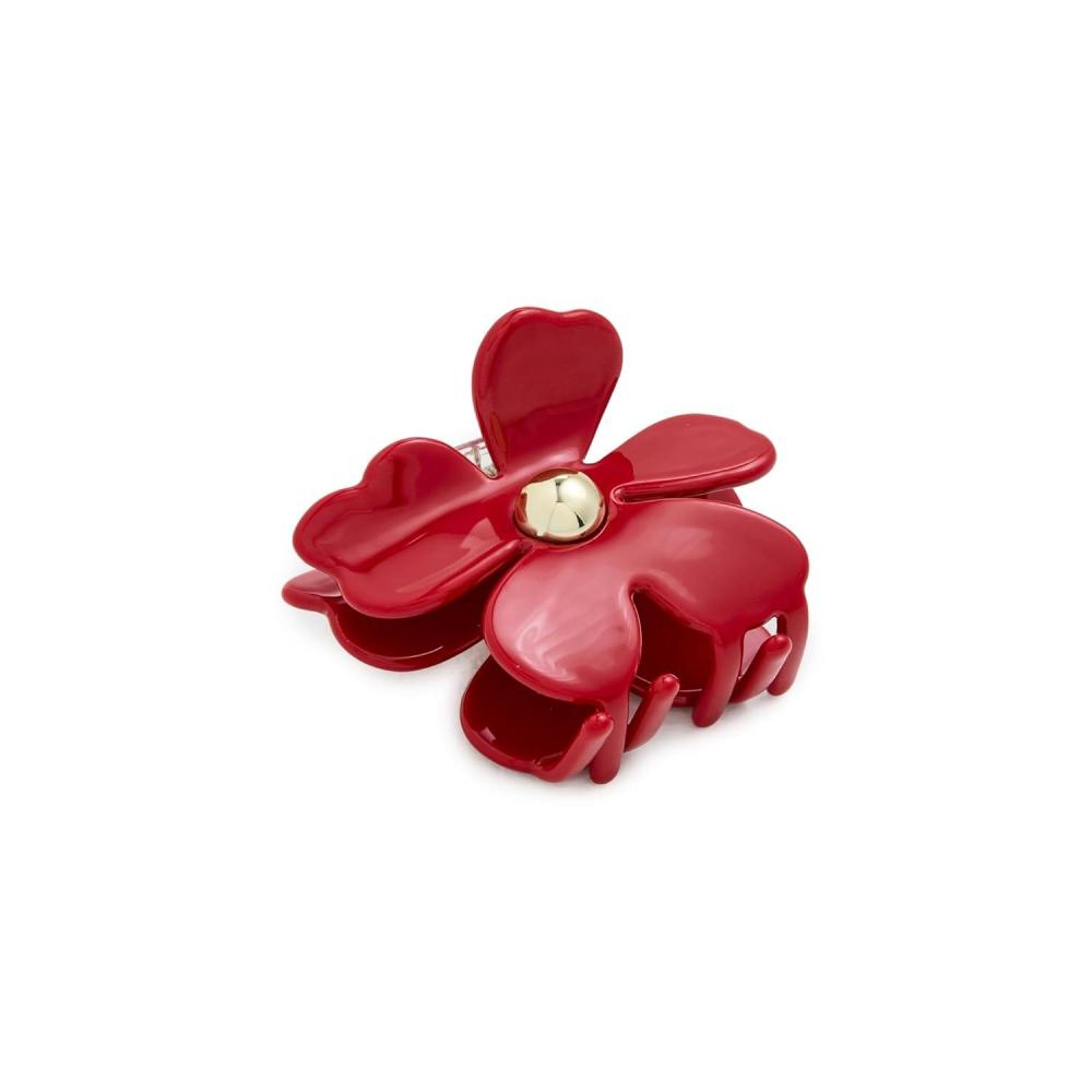 imageLele Sadoughi Womens Lily Claw Clip Scarlet Red One SizeScarlet