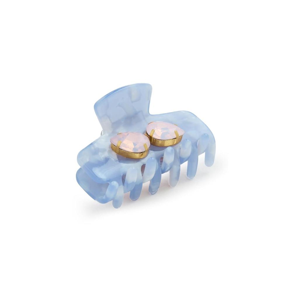 imageLele Sadoughi Womens Mini Crystal Claw Clip Lilac Blue One SizeLilac