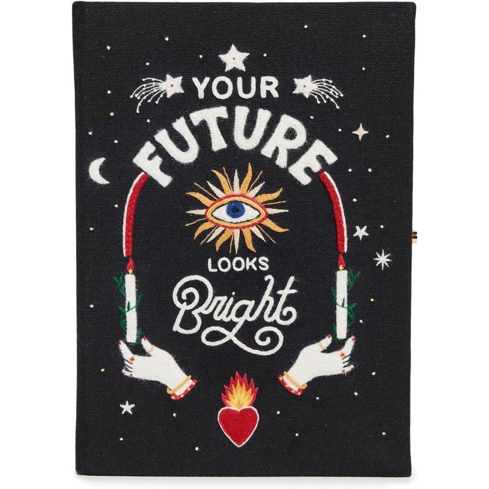imageOlympia LeTan Womens Bright Future Book ClutchBlack