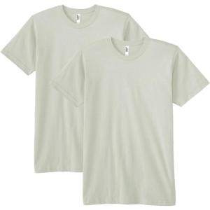 American Apparel Unisex-Adult Fine Jersey T-Shirt, Style G2001, Multipack(New Silver (2-pack))