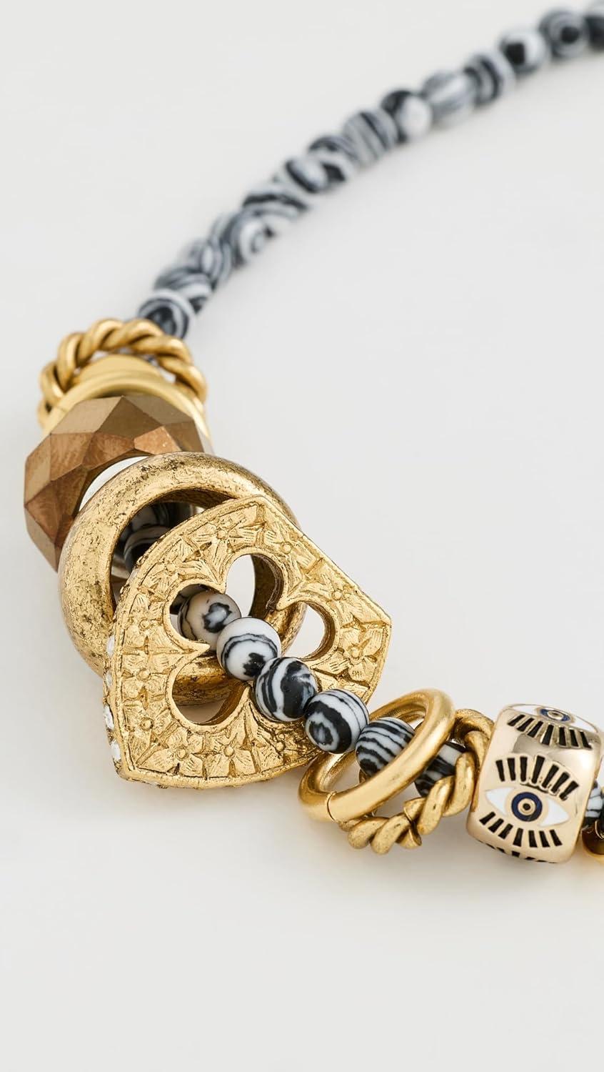 imageElizabeth Cole Womens Ines NecklaceBlack  White