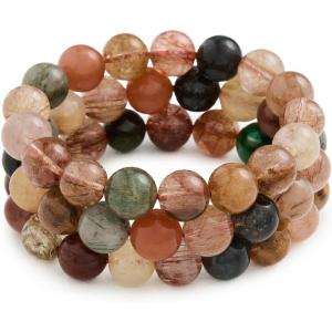 Alexa Leigh Women’s Natural Bead Bracelet Stack(Natural)