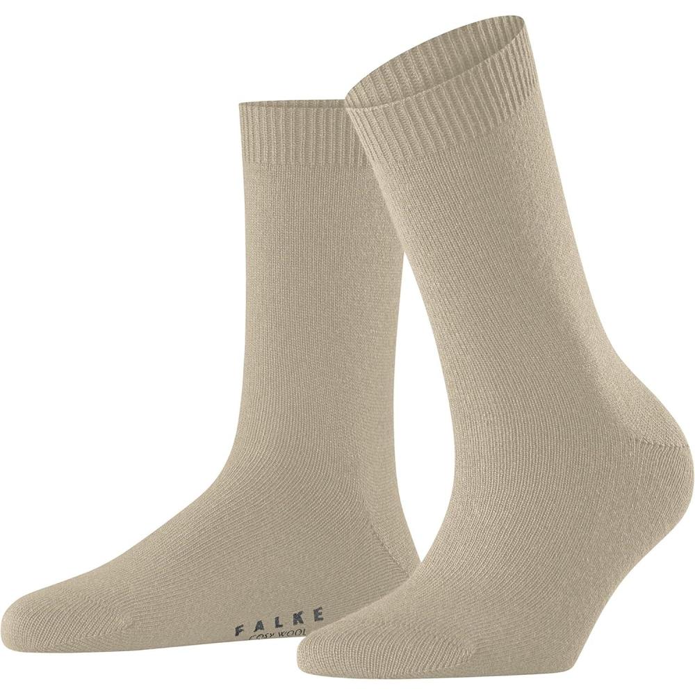 imageFALKE Women Cosy Wool Crew Cut W 1 PairSocksGreen Desert 7530