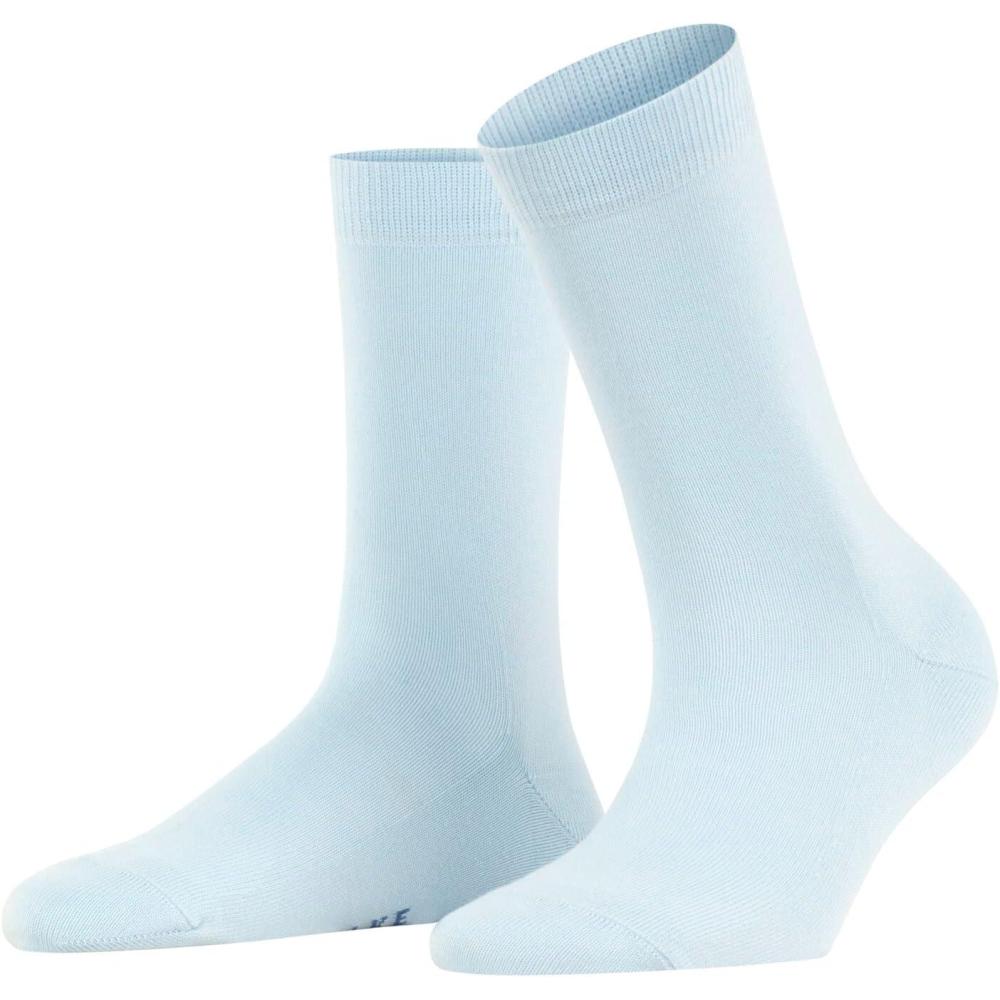 imageFALKE Womens Softmerino Socks Merino Wool Cotton Crew 1 PairBlue Light Blue 6594