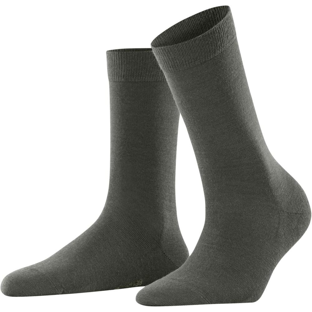 imageFALKE Womens Softmerino Socks Merino Wool Cotton Crew 1 PairGreen Military 7826
