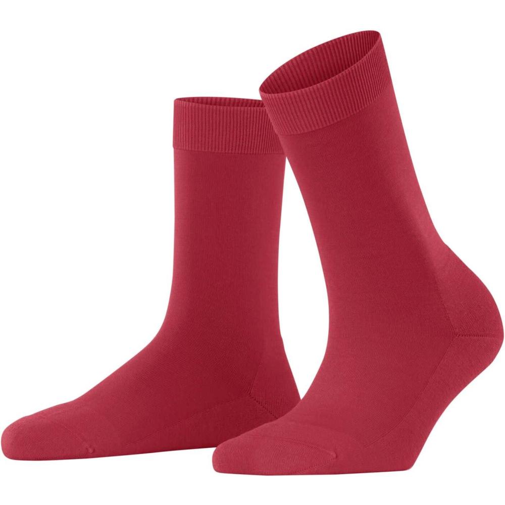 imageFALKE Womens Softmerino Socks Merino Wool Cotton Crew 1 PairRed Scarlet 8228