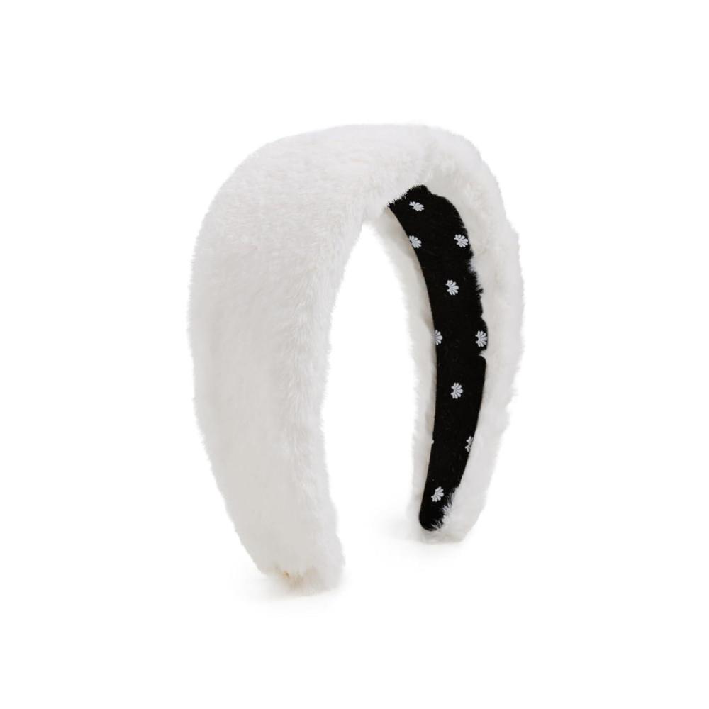 imageLele Sadoughi Womens Brigitte Faux Fur Headband Snow White One SizeSnow