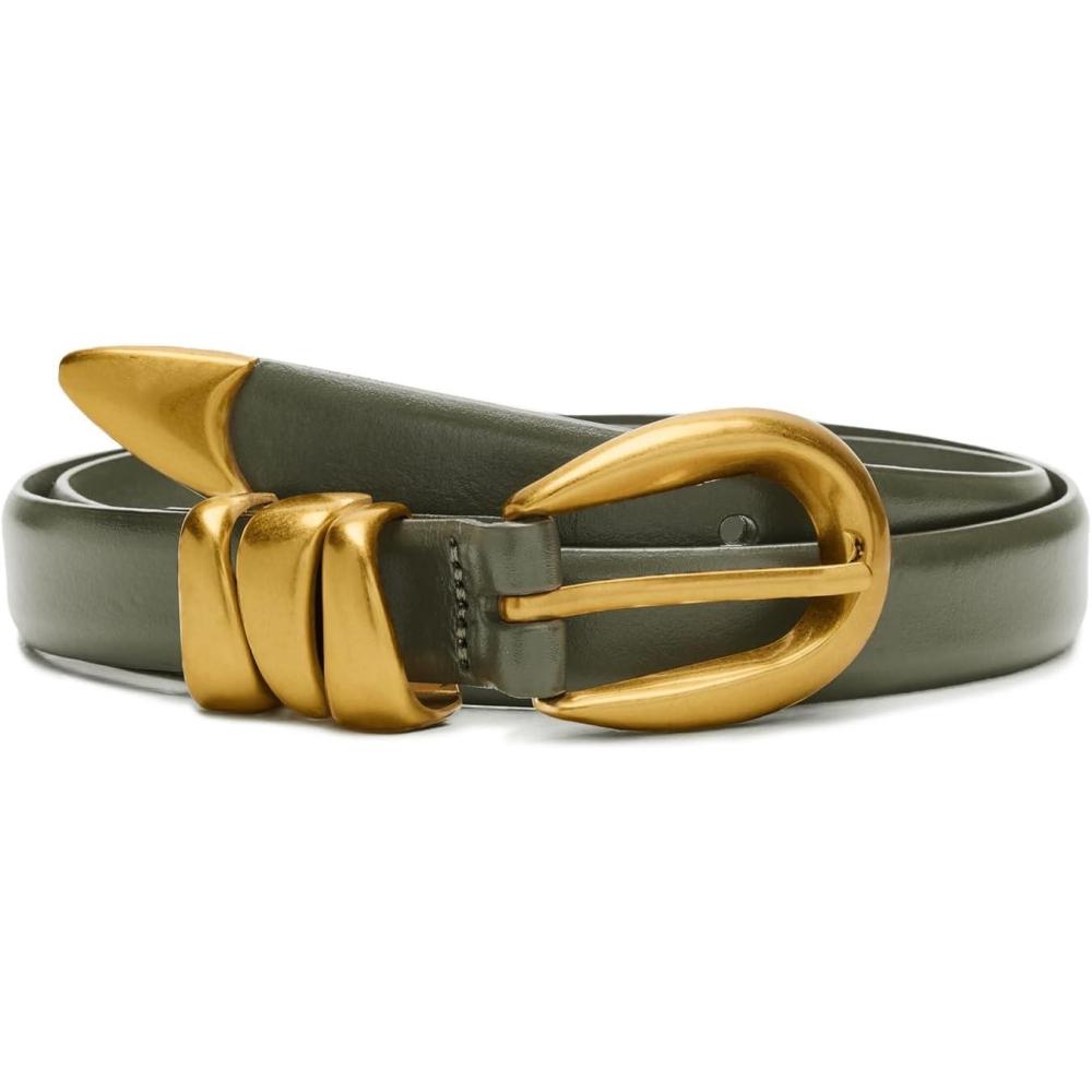 imageMadewell Womens Chunky Metal Leather BeltDried Olive