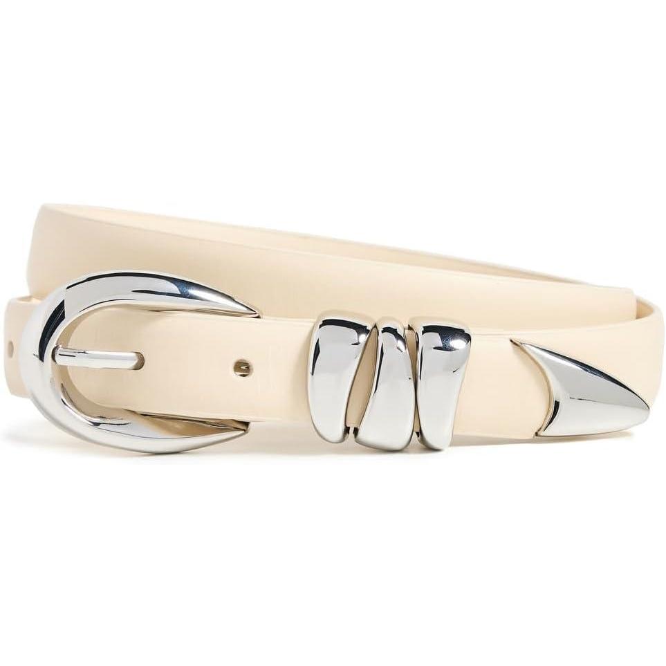 imageMadewell Womens Chunky Metal Leather BeltEcru