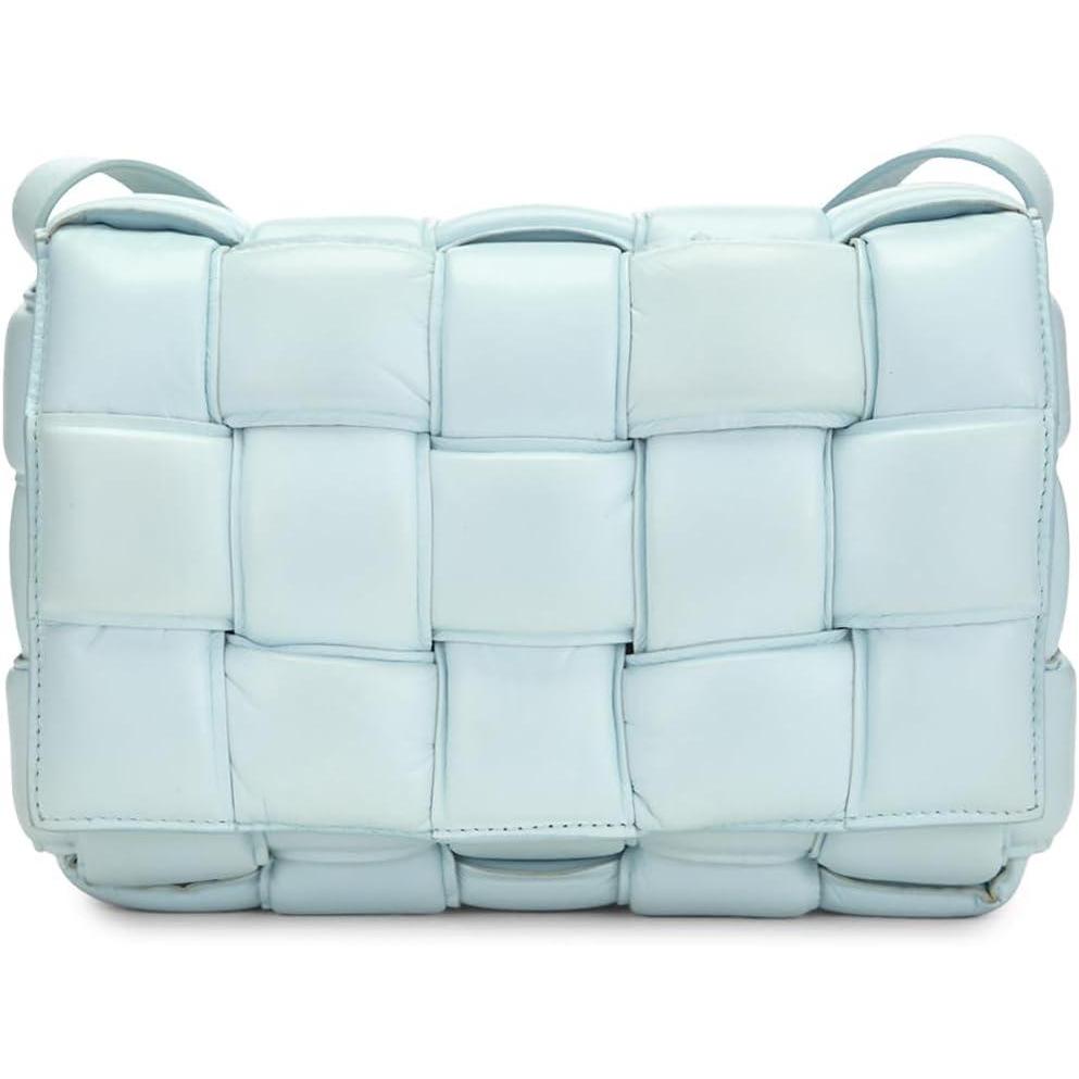 imageWHAT GOES AROUND COMES AROUND Womens PreLoved Bottega Blue Maxi Intrecciato Padded Cassette BagBlue