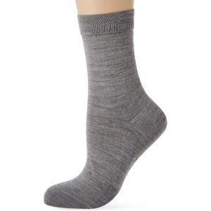 FALKE Women Cosy Wool Crew Cut W 1 PairSocks(Grey (Light Grey Melange 3388))