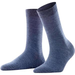 FALKE Women’s Softmerino Socks, Merino Wool Cotton, Crew, 1 Pair(Blue (Dark Blue Melange 6688))