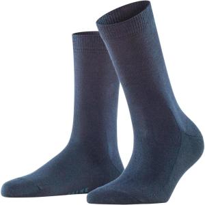 FALKE Women’s Softmerino Socks, Merino Wool Cotton, Crew, 1 Pair(Blue (Dark Navy 6379))