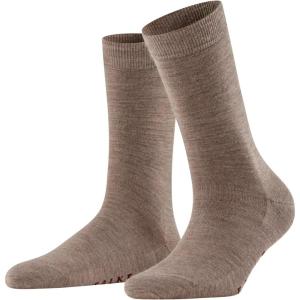 FALKE Women’s Softmerino Socks, Merino Wool Cotton, Crew, 1 Pair(Brown (Pebble 5810))