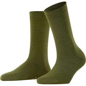 FALKE Women’s Softmerino Socks, Merino Wool Cotton, Crew, 1 Pair(Forest)