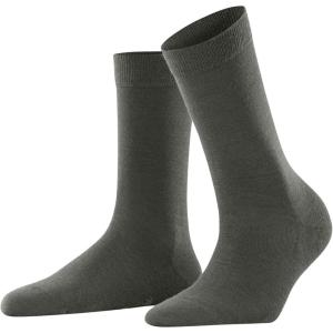 FALKE Women’s Softmerino Socks, Merino Wool Cotton, Crew, 1 Pair(Green (Military 7826))