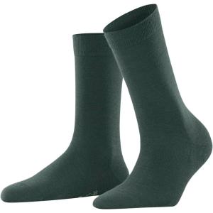 FALKE Women’s Softmerino Socks, Merino Wool Cotton, Crew, 1 Pair(Green (Pine Grove 7337))