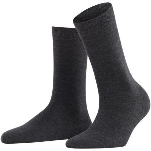 FALKE Women’s Softmerino Socks, Merino Wool Cotton, Crew, 1 Pair(Grey (Anthracite Melange 3089))