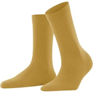 FALKE Women’s Softmerino Socks, Merino Wool Cotton, Crew, 1 Pair(Yellow (Ss 1216))