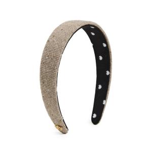 Lele Sadoughi Women’s Bessette Tweed Headband, Stone, Tan, One Size(Stone)