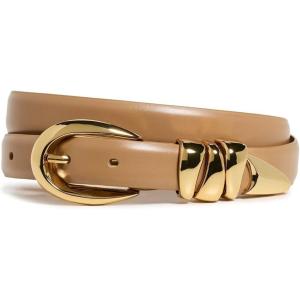 Madewell Women’s Chunky Metal Leather Belt(Desert Camel)