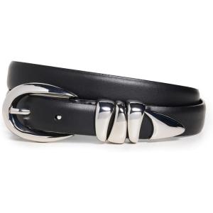 Madewell Women’s Chunky Metal Leather Belt(True Black)